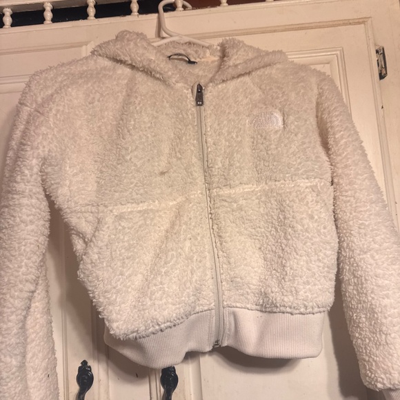 Cozy White Kids North Face osito fleece cropped soft size 10 girls - Picture 3 of 5